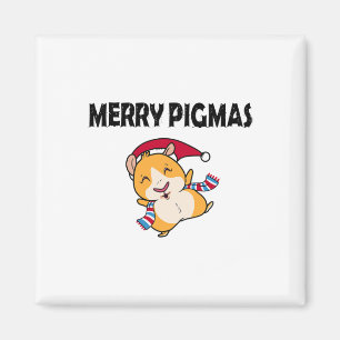 Íman Máscara Facial Feliz Natal do Porquinho Engraçado