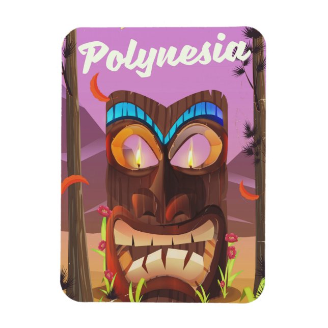 Íman Máscara Tiki da Polinésia (Vertical)