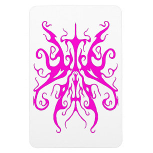 Íman Máscara Tribal Rosa Elegante em Design Abstrato