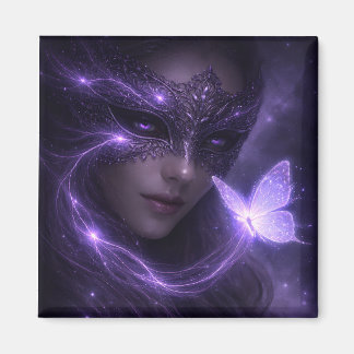 Íman Máscara Violeta Mística Borboleta Fantasia