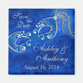 Íman Mascarada Ball Mardi Gras Casamento Salve a Data