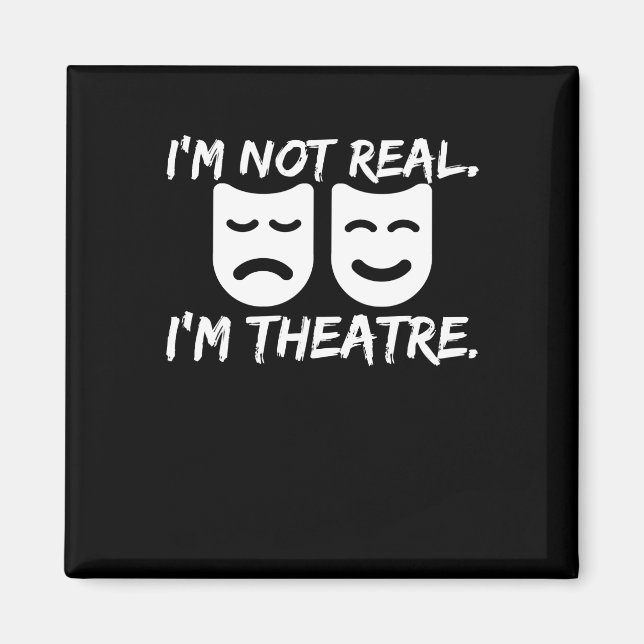 Íman Máscaras de teatro divertidas para diretor de prod (Frente)