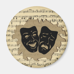 Íman Máscaras de Teatro e Música Antiquada