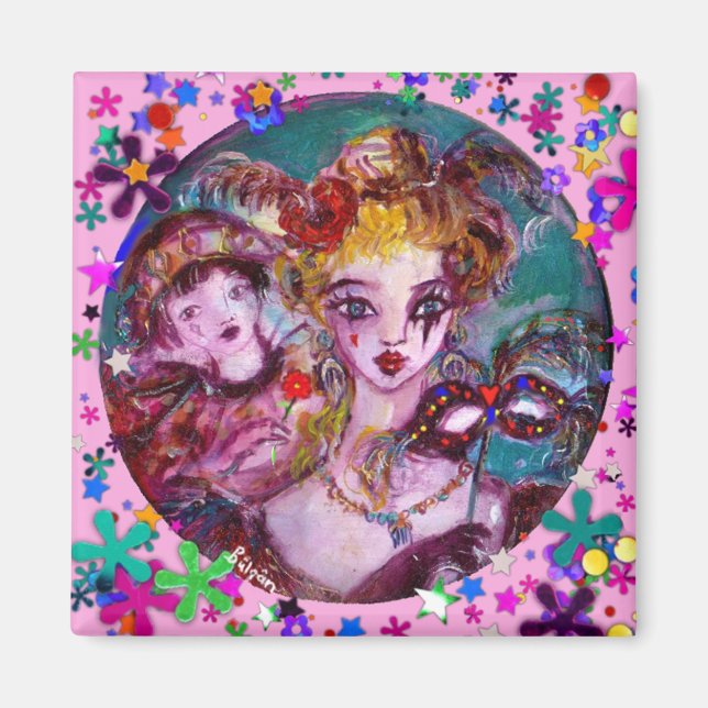 Íman MÁSCARAS E CONFETTI DE MASCARADA VENETINA namorado (Frente)