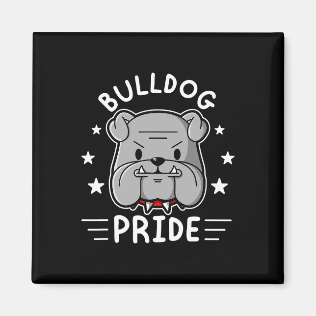 Íman Mascot English Bulldog Pride E Lealdade (Frente)