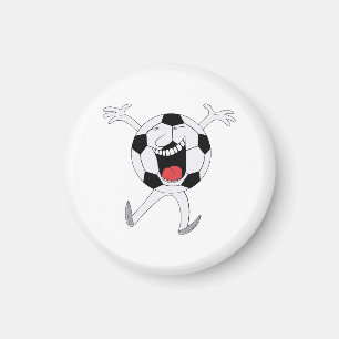Íman Mascote Bola de Futebol Risonha