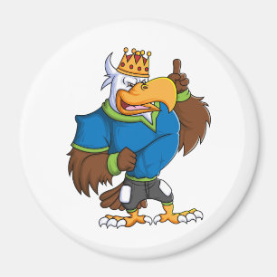 Íman mascote de águia do futebol americano completo