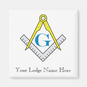 Íman Masonic Magnet Personalizar Nome do Lodge