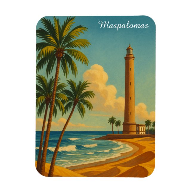 Íman Maspalomas Meloneras Praia Vintage Gran Canaria (Vertical)