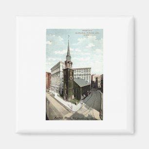 Íman Massa sul velha de Boston da igreja. Vintage 1908