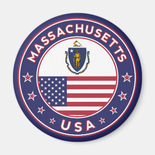 Íman Massachusetts, adesivo de Massachusetts, capa de t