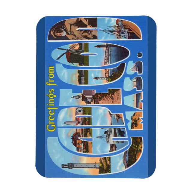 Íman Massachusetts, Cabo Cod, Magnet (Vertical)