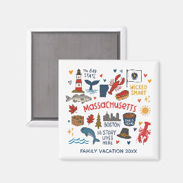 Íman Massachusetts Family Trip Keepsake Custom