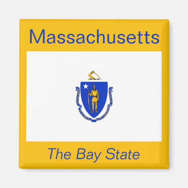 Íman Massachusetts Flag Magnet (Frente)