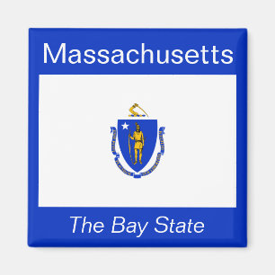Íman Massachusetts Flag Magnet