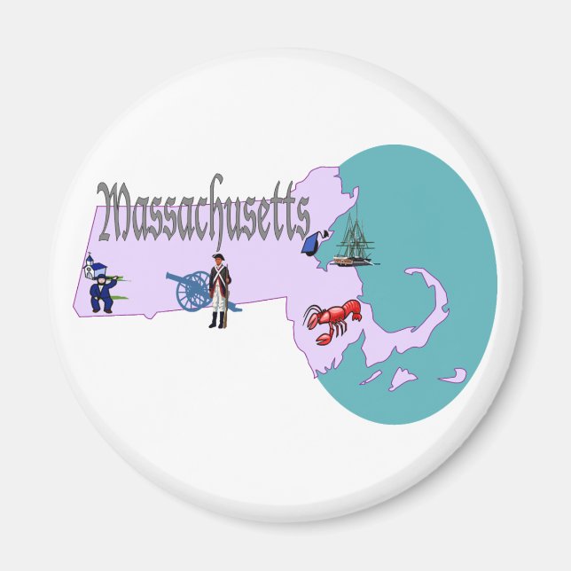 Íman Massachusetts Magnet (Frente)