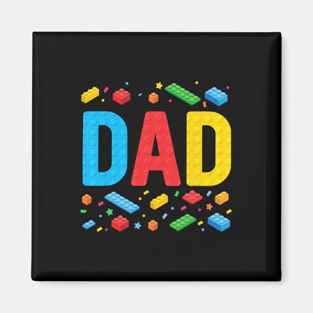 Íman Master Builder Building Bricks Blocks Famílias Fae (Frente)