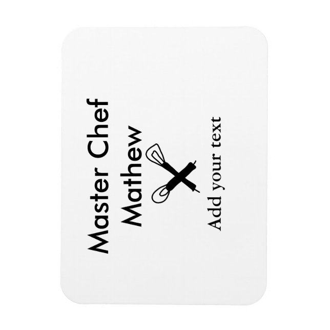 Íman Master chef cozinha padaria cozinheira adiciona te (Vertical)