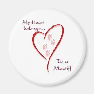 Íman Mastiff Heart Pertence - Magnet