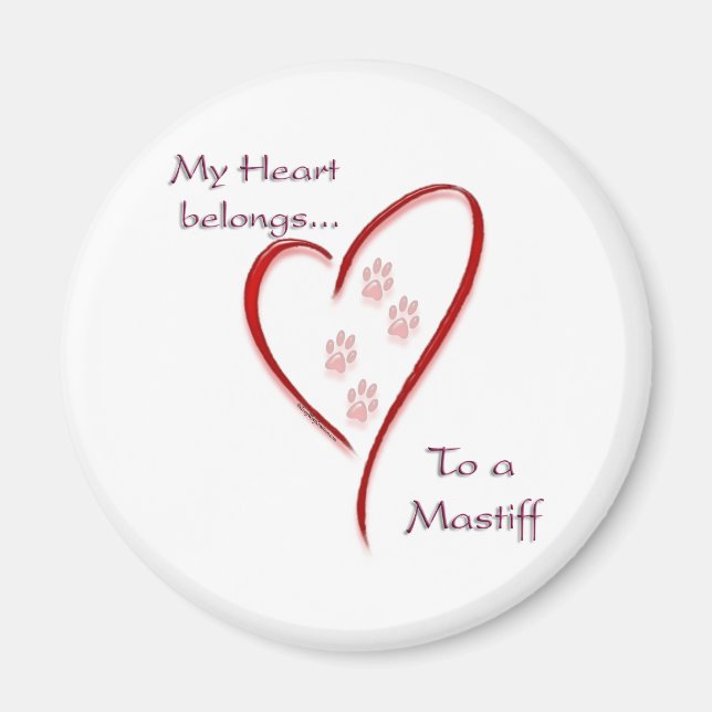 Íman Mastiff Heart Pertence - Magnet (Frente)