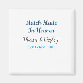Íman Match made in heaven blue black couple name date