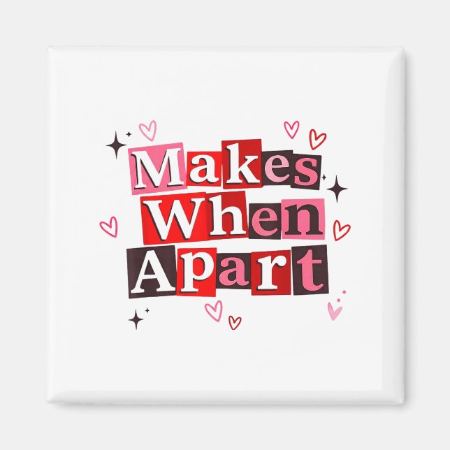 Íman Matching Couple Makes When Apart Long Distance Rel (Frente)