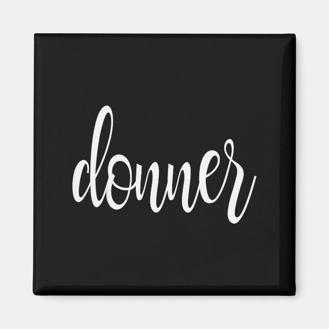 Íman Matching Donner Christmas Text Only Brown Green Re (Frente)