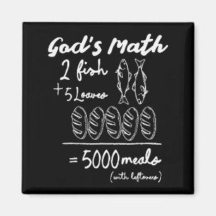 Íman Matemática de Deus 2 Peixes 5 Pães 5000 Refeições
