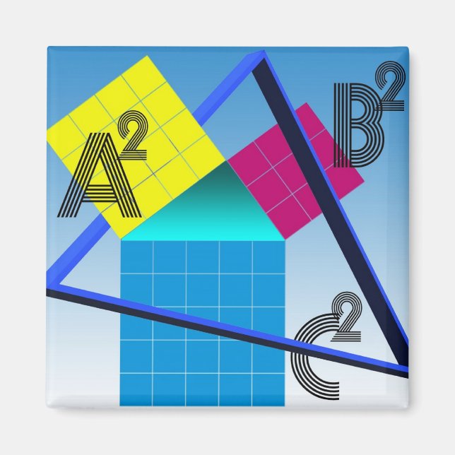 Íman Matemática, design colorida (Frente)