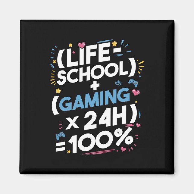 Íman Matemática Divertida para Gamer Adolescente – Fórm (Frente)