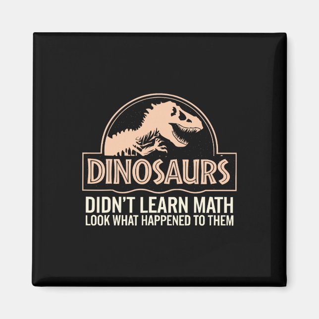 Íman Matemática Divertida Professor de Matemática, Dino (Frente)