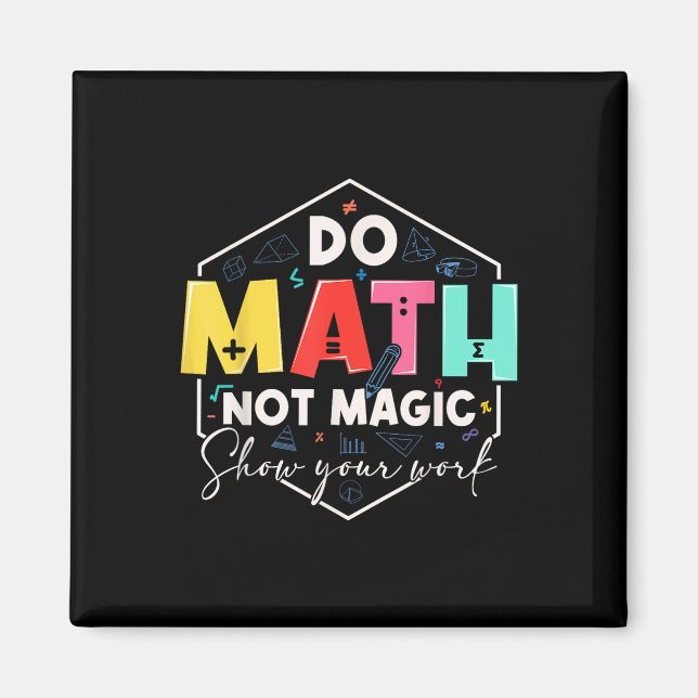 Íman Matemática Divertida Volta às Aulas Faça Cálculos  (Frente)