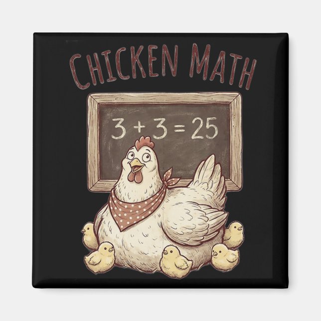 Íman Matemática do Frango Equação Divertida na Lousa Ga (Frente)