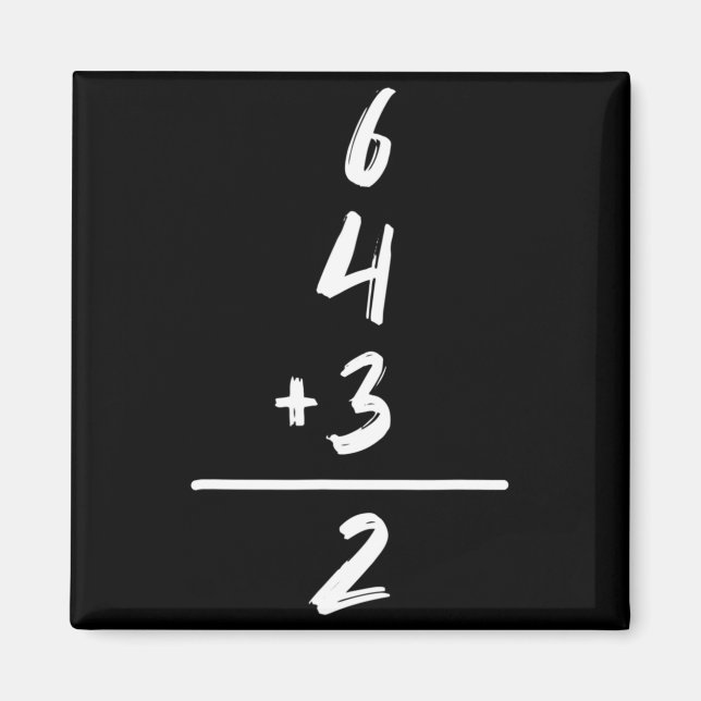 Íman Matemática Inspirada no Beisebol 6 4 3 2 Jogada Du (Frente)