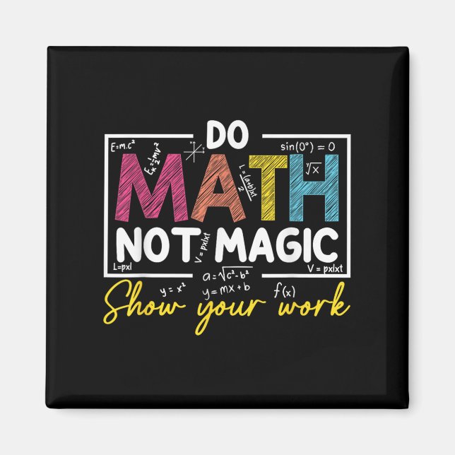 Íman Matemática Não Magia Engraçada Professora De Matem (Frente)