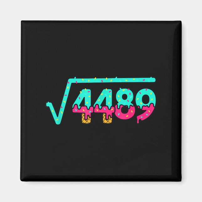 Íman Matemática Radical 4489, Números de Donut Divertid (Frente)