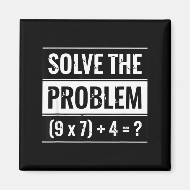 Íman Matemática Resolva o Problema (9 X 7) + 4 = _ Mate (Frente)