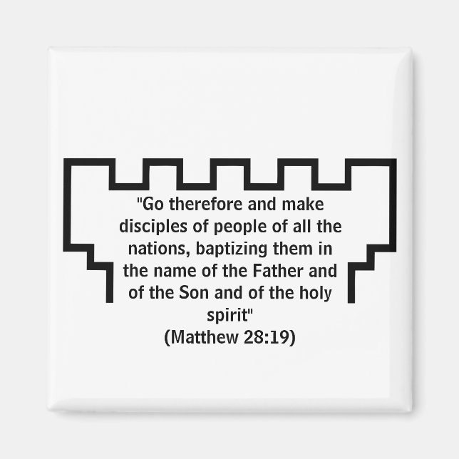 Íman Mateus 28:19 Magnet, Torre de Vigilância da Testem (Frente)