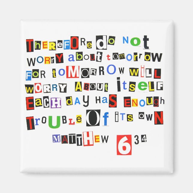 Íman Mateus 6:34 (Frente)