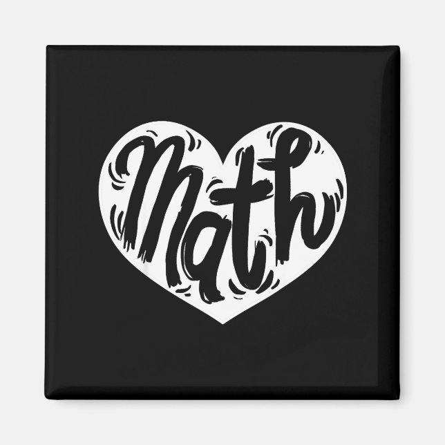 Íman Math Teacher Student Love Valentine's Day  (Frente)