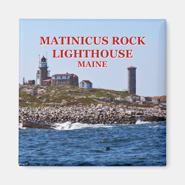 Íman Matinicus Rock Lighthouse, Maine Magnet (Frente)