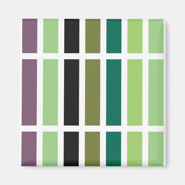 Íman Matizes Pretos Roxos Verdes (Frente)