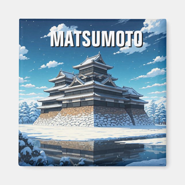 Íman Matsumoto Castle Japan Winter (Frente)