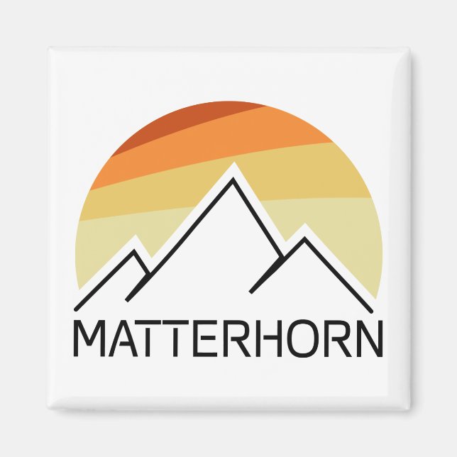 Íman Matterhorn Suiça Itália Retro (Frente)
