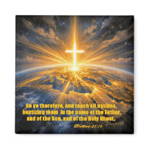 Matthew 28:19 Christian Fridge Magnet