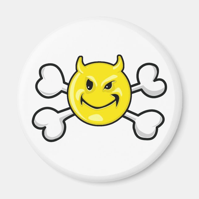 Íman MAU Caveira e Crossbones (Frente)