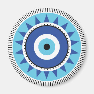 Íman Mau grego azul branco