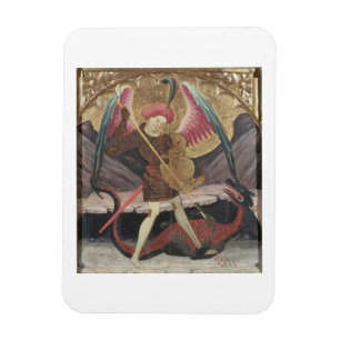 Íman Mau vencendo de St Michael, c.1480 (tempera no pa