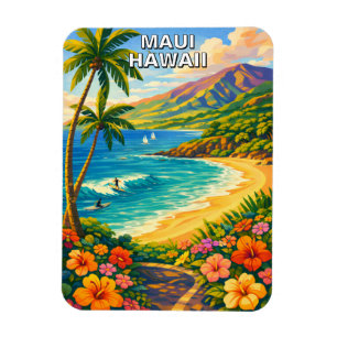 Íman Maui Havaí Costa Tropical Viagem Vintage