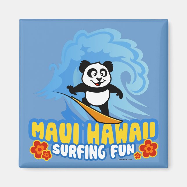 Íman Maui Surfing Panda (Frente)